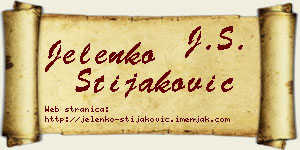 Jelenko Stijaković vizit kartica